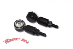 Shin Yo HI-Power LED-Blinker MC 1, Alu, schwarz, klares Glas