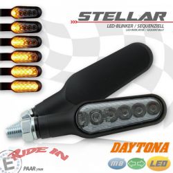 DAYTONA LED-Blinker "STELLAR", sequenziell, Alu, schwarz, getönt