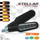 DAYTONA LED-Blinker "STELLAR", sequenziell, Alu, schwarz, getönt