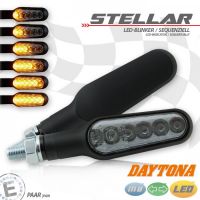 DAYTONA LED-Blinker "STELLAR", sequenziell, Alu, schwarz, getönt
